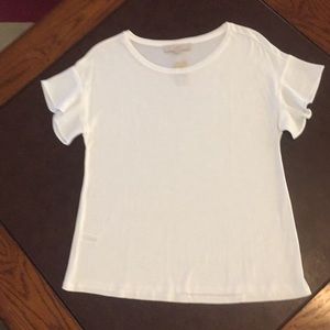 Fun, white top by Loft.